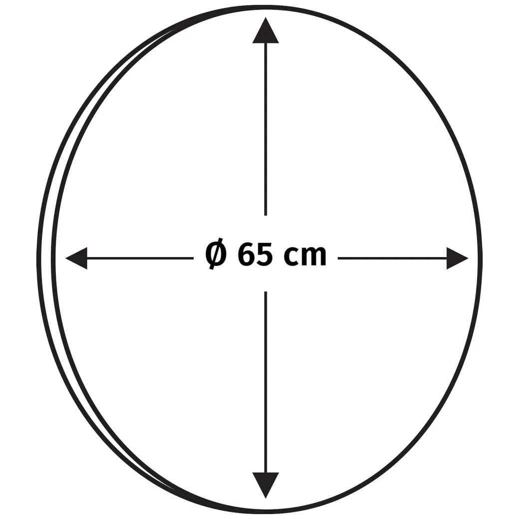 Differnz Spiegel Rond O65Cm Zwart Kader|Brico Hot