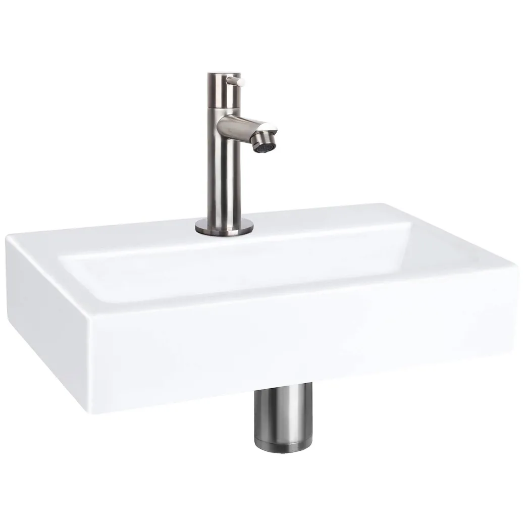Differnz Toiletfontein Flat Small Keramiek Wit 38X24X7Cm|Brico New