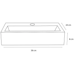 Differnz Toiletfontein Flat Beton Lichtgrijs 38X24X8Cm|Brico New