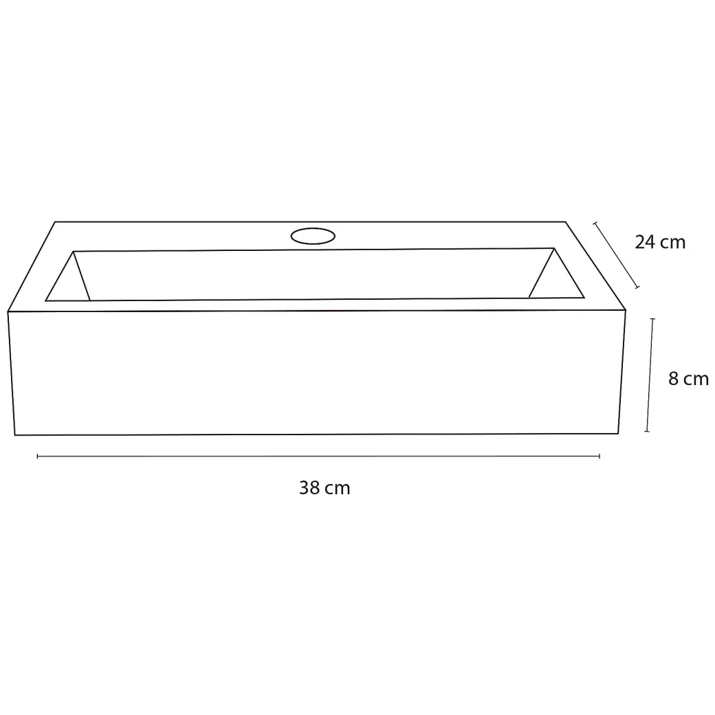 Differnz Toiletfontein Flat Beton Lichtgrijs 38X24X8Cm|Brico New