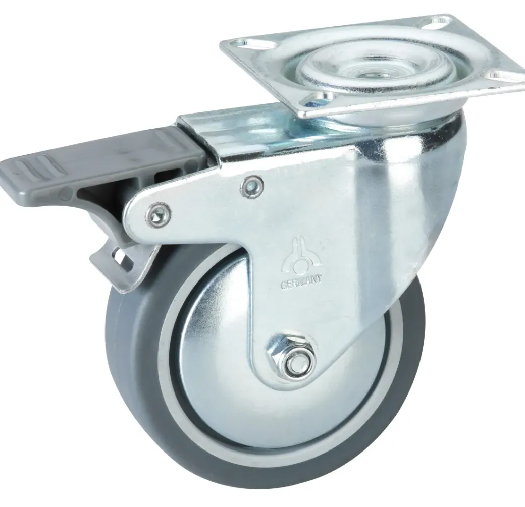 Brico Wielen-Dorner+Helmer Zwenkwiel Met Rem Tpe O100Mm