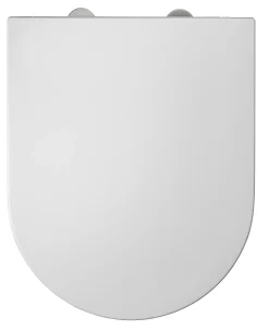 Duneo - Wc-Zitting In Thermohardende Kunststof - Inox Scharnieren - Afklikbaar Met 1 Knop - Soft Close Sluiting - Anti-Bacterieel - D-Vorm - Vorm Aangepast Aan Rechte Wc-Potten - Extra Plat Ontwerp|Brico Online