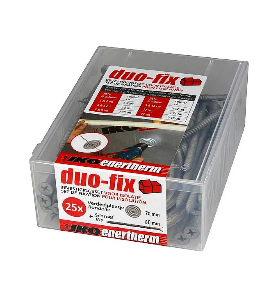 Duo-Fix Bevestigingsset Iko Isolatieplaten - Metaal - 4,8Mm - 8Cm|Brico Discount