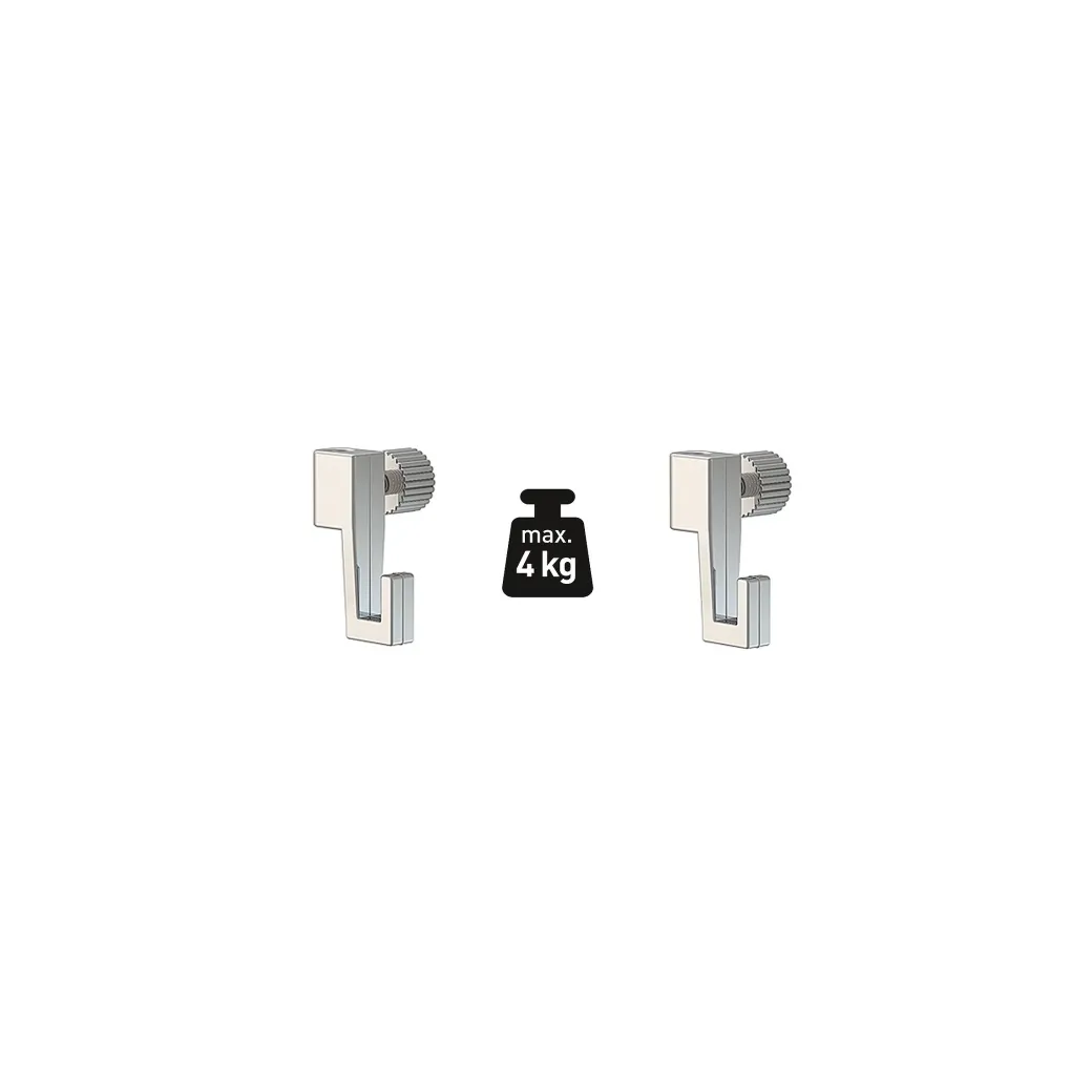 Duraline Phs S/2 Haken 4Kg Click+Top+Up Rail|Brico Online