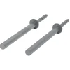 Brico Plankendragers-Duraline Wandplankdrager Pin Mat Zilver 1,2X12,5Cm - 2 Stuks