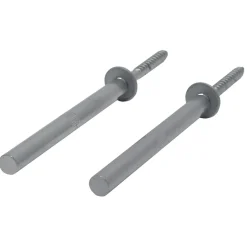 Brico Plankendragers-Duraline Wandplankdrager Pin Mat Zilver 1,2X12,5Cm - 2 Stuks