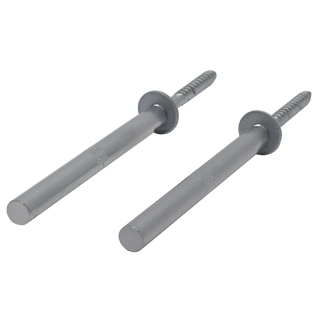 Duraline Wandplankdrager Pin Mat Zilver 1,2X12,5Cm - 2 Stuks|Brico Best
