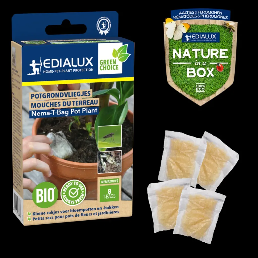 Brico Ongediertebestrijding-Edialux Aaltjes Tegen Rouwvliegjes Nema-T-Bag Pot Plant Ecologic - 8 Stuks