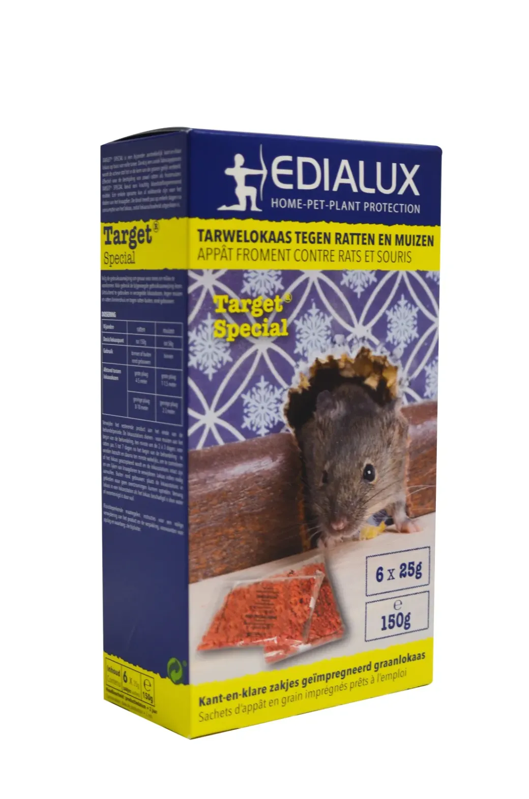 Brico Ongediertebestrijding-Edialux Target Special Rodenticide Graanlokaas 150G