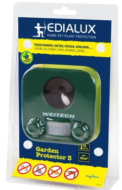 Brico Ongediertebestrijding-Edialux Ultrasonic Garden Protector 3 Elektrische Repulsif