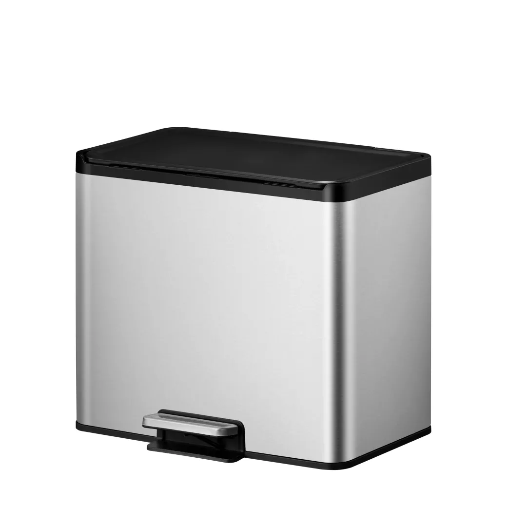 Eko Pedaalemmer Essential Met 3 Binnenemmers Voor Het Scheiden Van Afval Geborsteld Rvs 3X9L|Brico Outlet