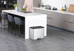Eko Pedaalemmer Essential Met 3 Binnenemmers Voor Het Scheiden Van Afval Geborsteld Rvs 3X9L|Brico Outlet