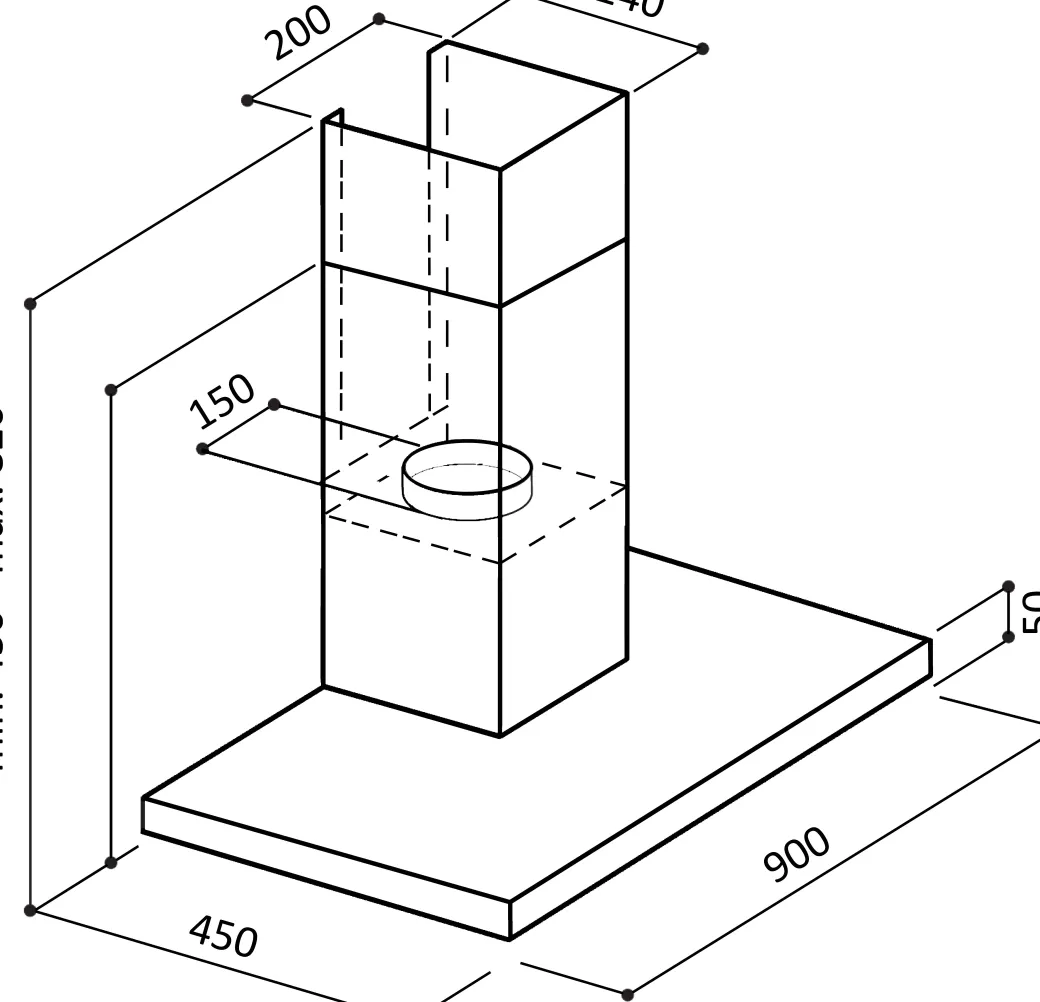 Electrum Schouwafzuigkap Tsh 92120C Ix 90Cm Rvs|Brico Clearance