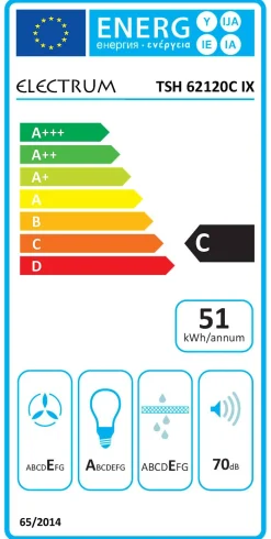 Electrum Schouwafzuigkap Tsh 62120C Ix 60Cm Rvs|Brico Discount
