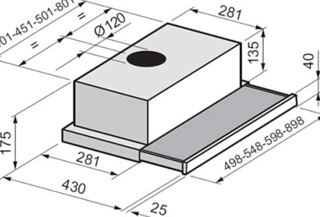 Electrum Telescopische Afzuigkap Th612Lx Rvs|Brico Outlet