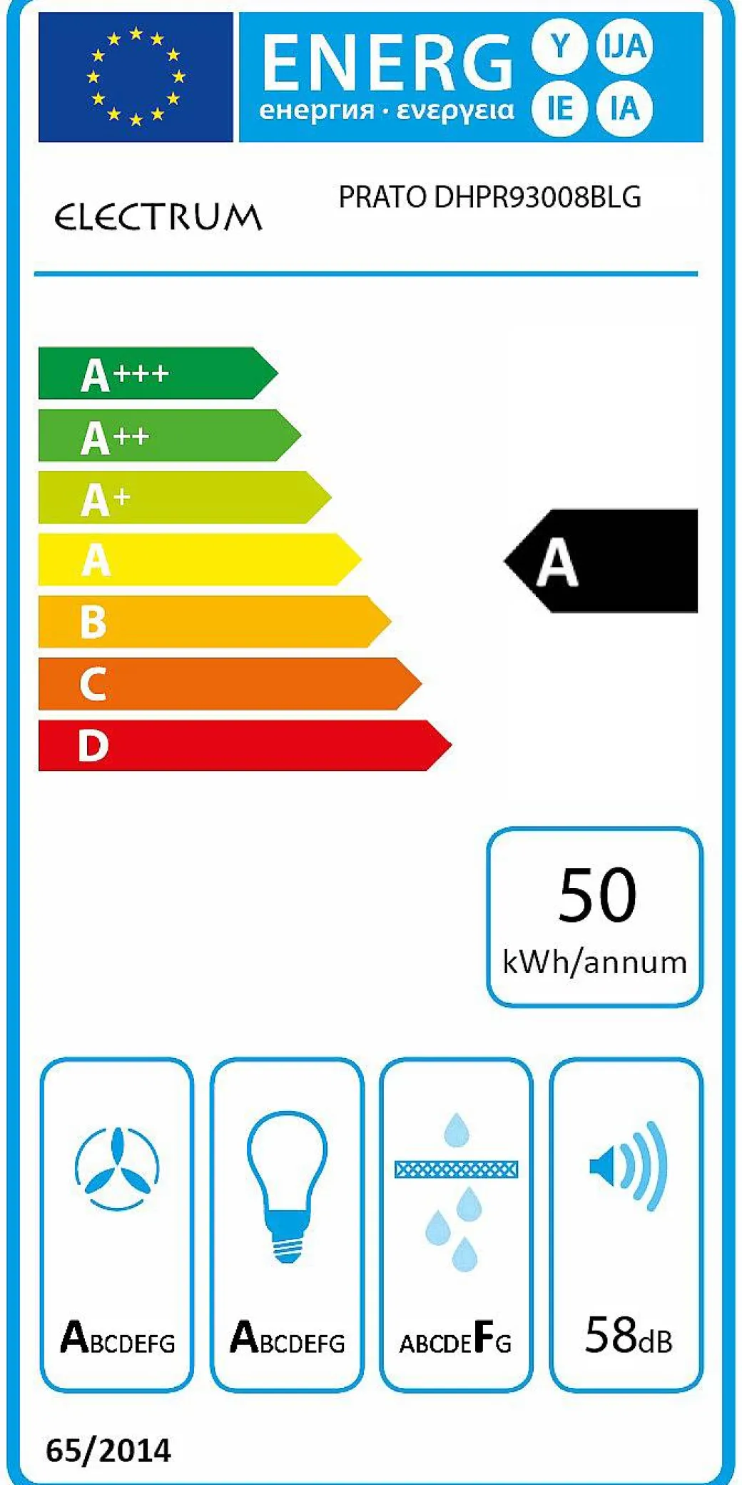 Electrum Verticale Wandafzuigkap 90Cm Dhpr93008Blg Zwart|Brico