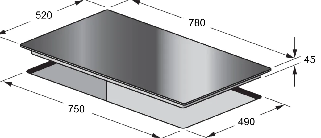 Electrum Vitro Kookplaat 78Cm Pa7842Vtc Zwart|Brico Clearance