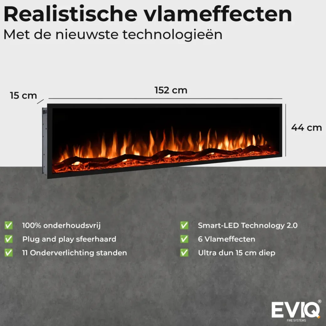 Brico Sfeerhaarden<Elektrische Sfeerhaard Smartline 60″ Inch – 152 Cm