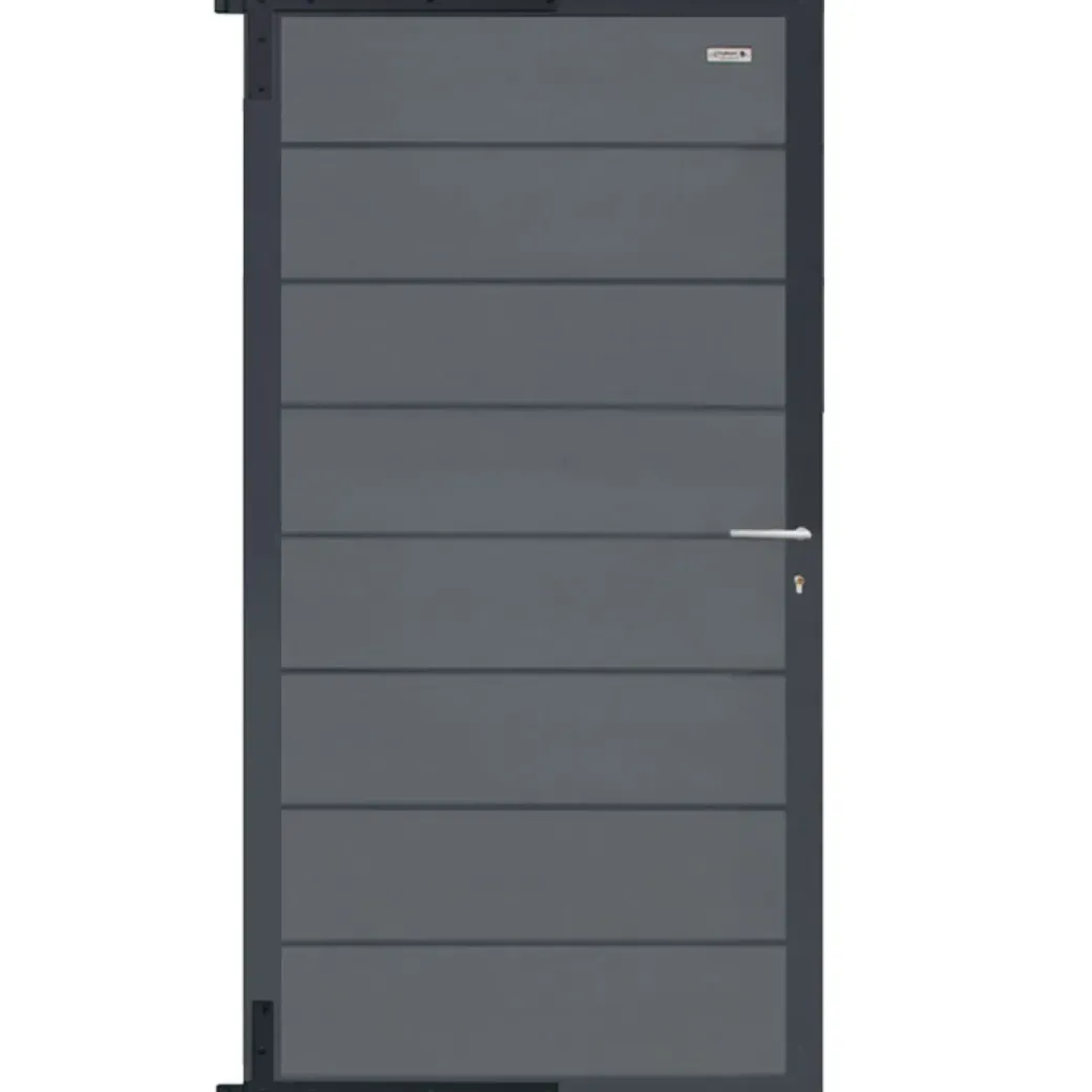 Brico Tuindeuren-Elephant Tuindeur Recht Wpc Modular Antraciet 90X180Cm