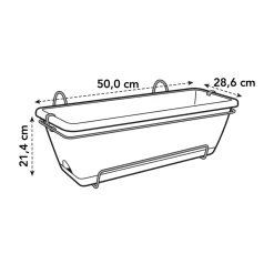 Brico Plantenpotten En -Bakken-Elho Barcelona All-In-1 O50Cm Antraciet