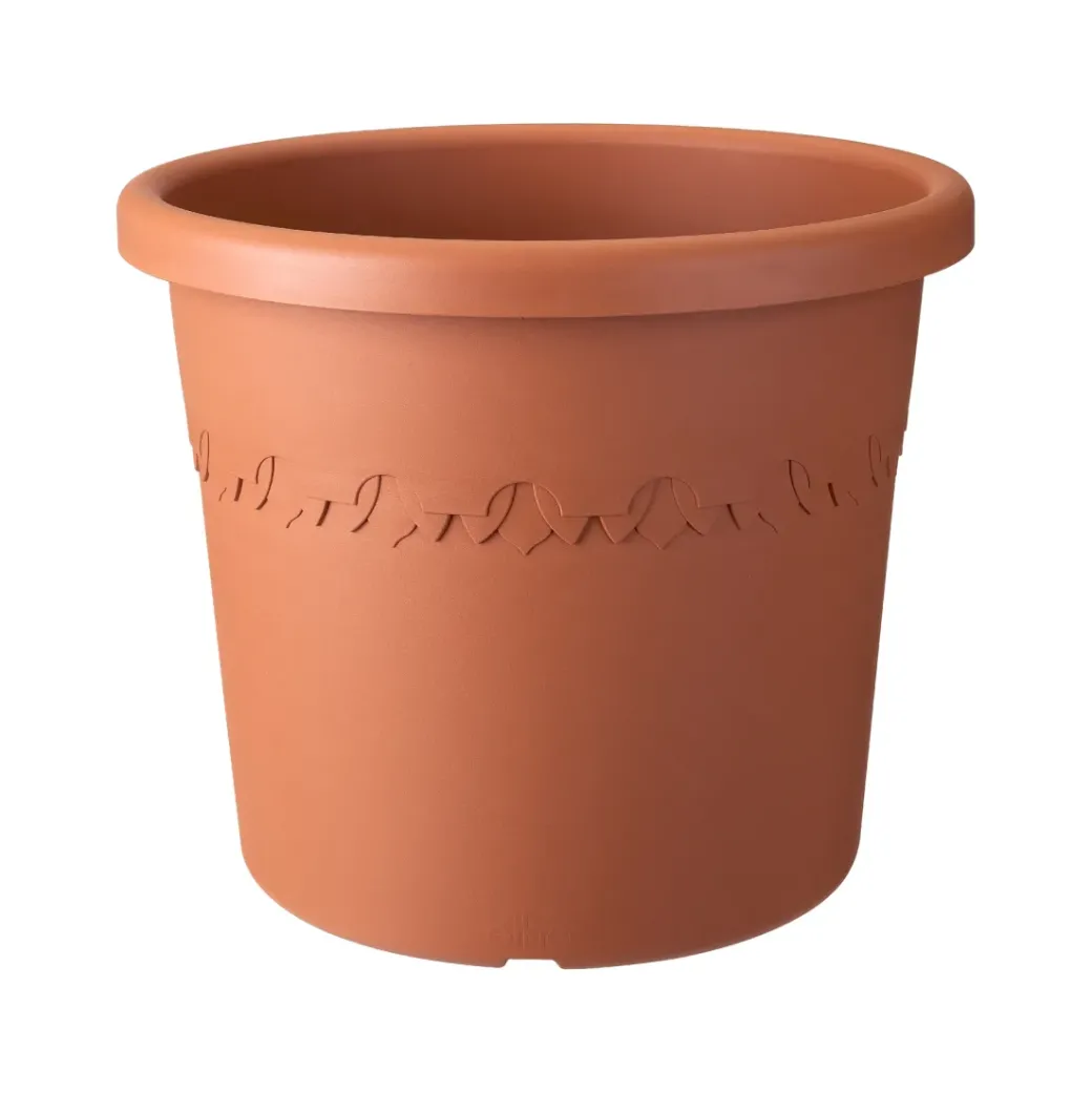 Brico Plantenpotten En -Bakken-Elho Bloempot Algarve Cilindro Rond Wielen O48Cm Terra
