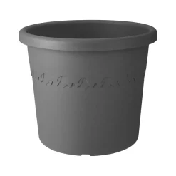 Brico Plantenpotten En -Bakken-Elho Bloempot Algarve Cilindro Rond O30Cm Antraciet
