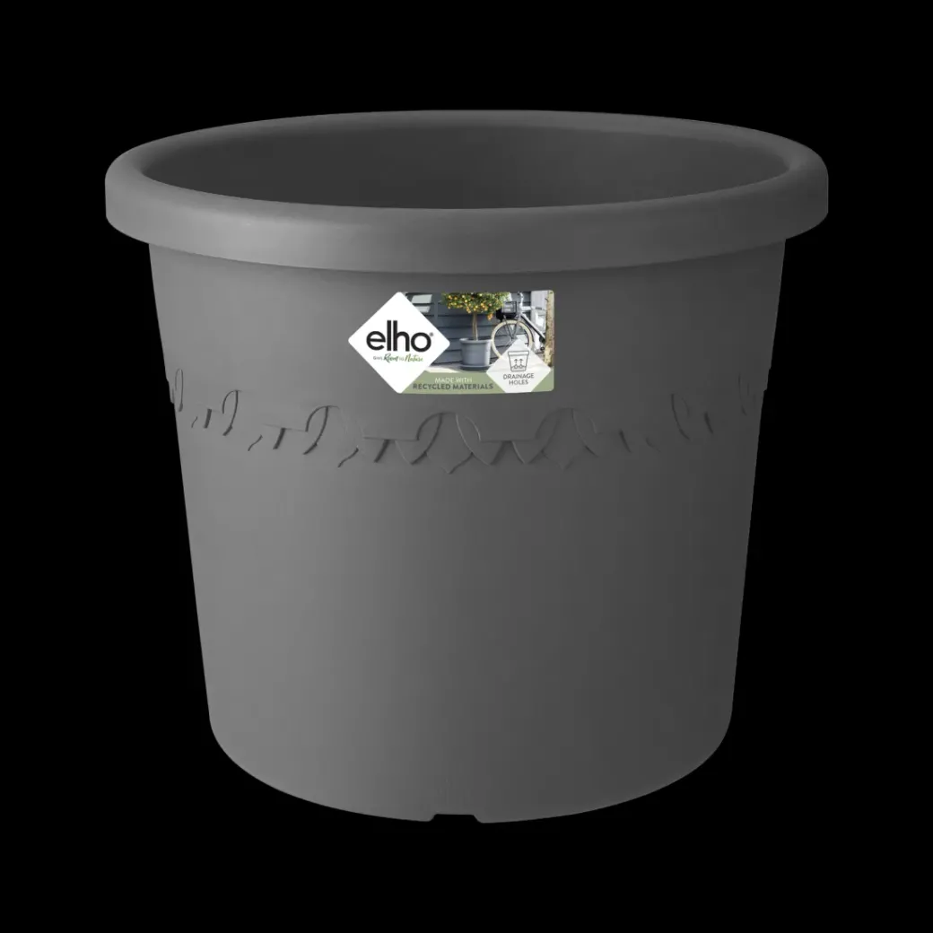 Brico Plantenpotten En -Bakken-Elho Bloempot Algarve Cilindro Rond O30Cm Antraciet