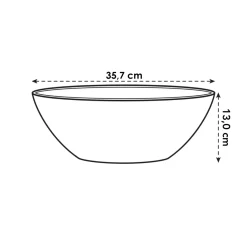Brico Plantenpotten En -Bakken-Elho Bloempot Brussels Diamond Ovaal 36Cm Oyster Pearl