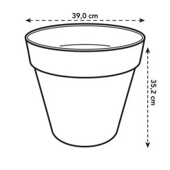 Brico Plantenpotten En -Bakken-Elho Bloempot Loft Urban Rond Wielen O40Cm Antraciet