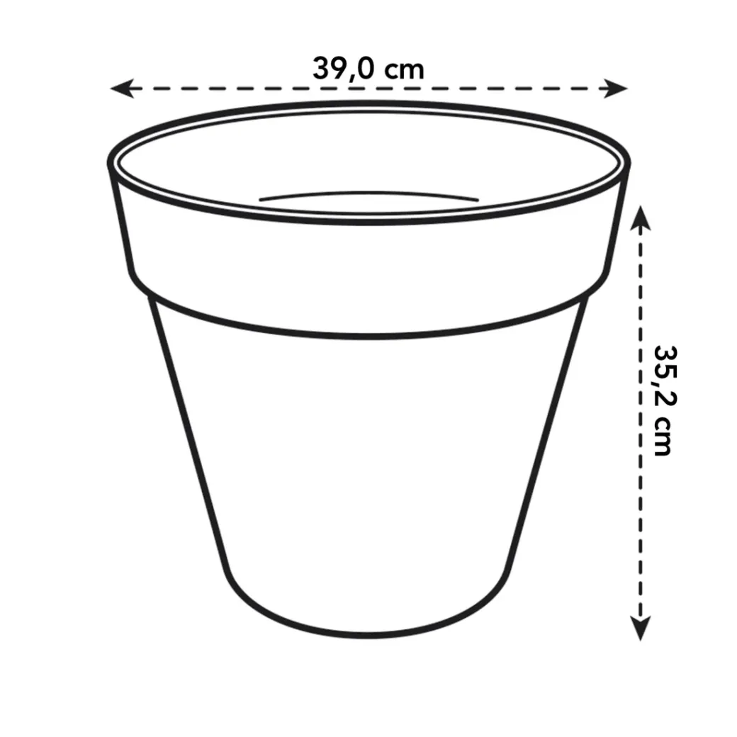 Brico Plantenpotten En -Bakken-Elho Bloempot Loft Urban Rond Wielen O40Cm Antraciet