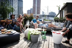 Brico Plantenpotten En -Bakken-Elho Bloempot Loft Urban Rond Wielen O40Cm Antraciet