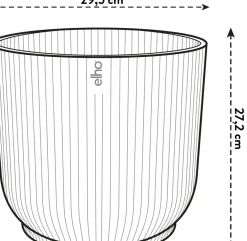 Brico Plantenpotten En -Bakken-Elho Bloempot Vibes Fold Rond O30Cm Wit