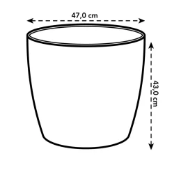 Brico Plantenpotten En -Bakken-Elho Brussels Rond Wielen O47Cm Wit