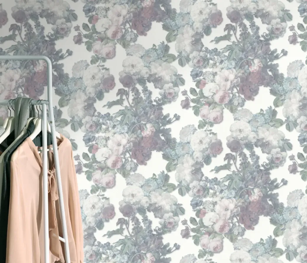 Brico Vliesbehang-Elle Decoration Vliesbehang Blossom Wit-Roze