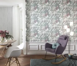 Brico Vliesbehang-Elle Decoration Vliesbehang Blossom Wit-Roze