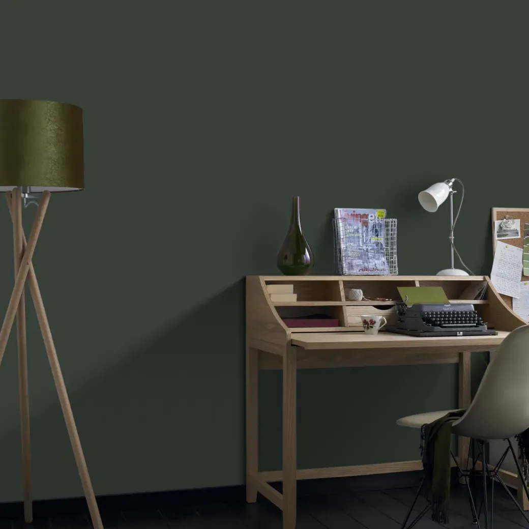 Brico Vliesbehang-Elle Vliesbehang Velvet Uni Groen