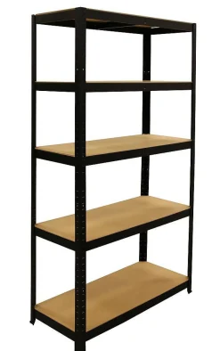 Erro Stellingkast Met 5 Planken - Zwart - 90Cm|Brico Outlet