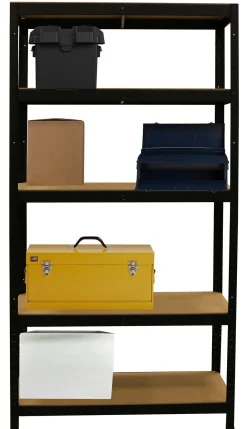 Erro Stellingkast Met 5 Planken - Zwart - 90Cm|Brico Outlet