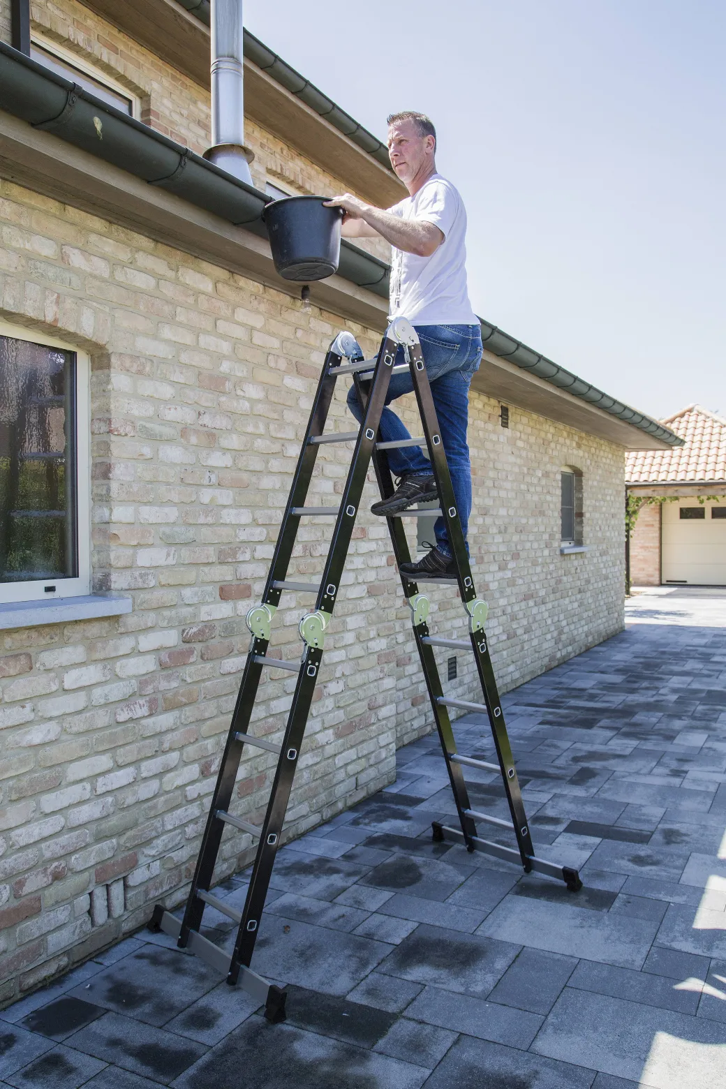 Escalo Vouwladder Multifold 2-In-1 Zwart|Brico