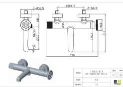 Essebagno Badmengkraan Indus Mat Zwart|Brico New