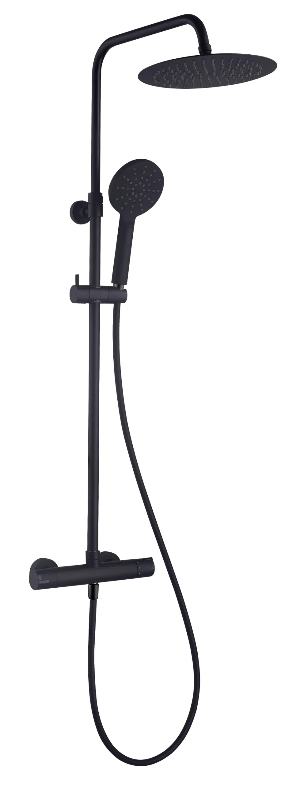Essebagno Doucheset Kissy Met Thermostatische Mengkraan Mat Zwart|Brico Outlet