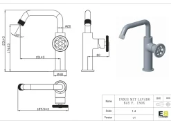 Essebagno Wastafelkraan Indus Laag Rvs|Brico Outlet