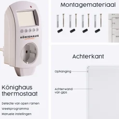 Brico Infrarood & Halogeenradiators<Eurom Infraroodwarmtepaneel Sani 600W Zwart