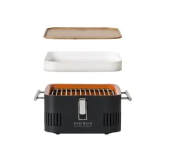 Brico Houtskool Barbecue-Everdure Cube Houtskool Barbecue Khaki 38,4X31,6X22,4Cm