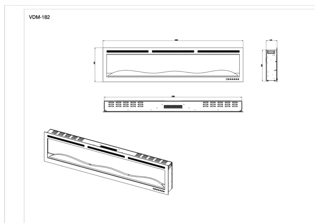 Brico Sfeerhaarden<Eviq - Elektrische Sfeerhaard Smartline Pro 72" Inch - 182 Cm