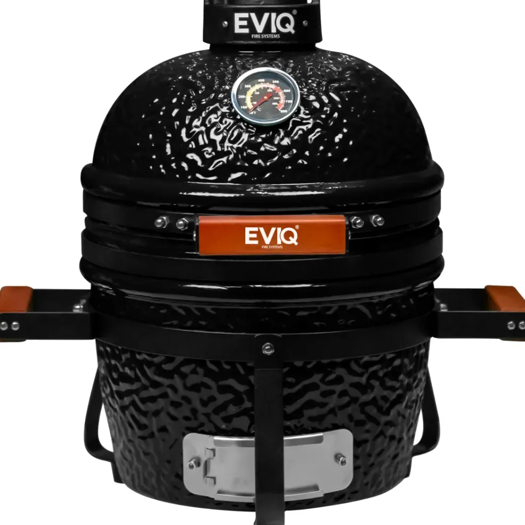 Brico Keramische Barbecue-Eviq Kamado 13" Keramische Barbecue Zwart