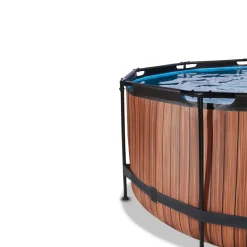 Brico Opzetzwembaden Met Pomp-Exit Wood Opzetzwembad Met Filterpomp Bruin O360X122Cm