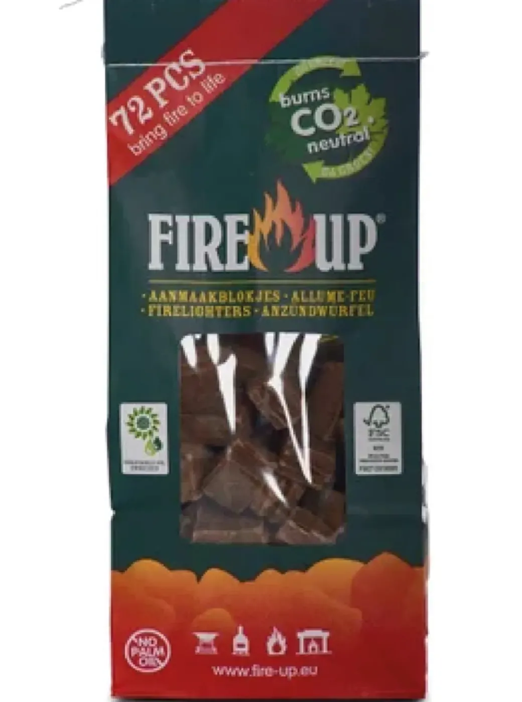 Brico Houtskool En Briketten-Fire-Up Aanmaakblokjes – 72 Stuks