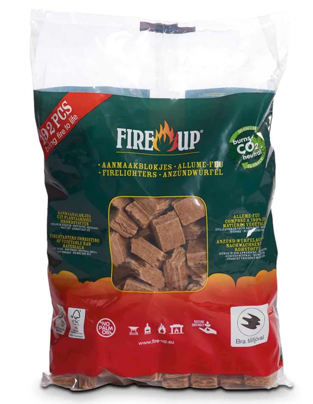 Brico Houtskool En Briketten-Fire-Up Aanmaakblokjes – 192 Stuks