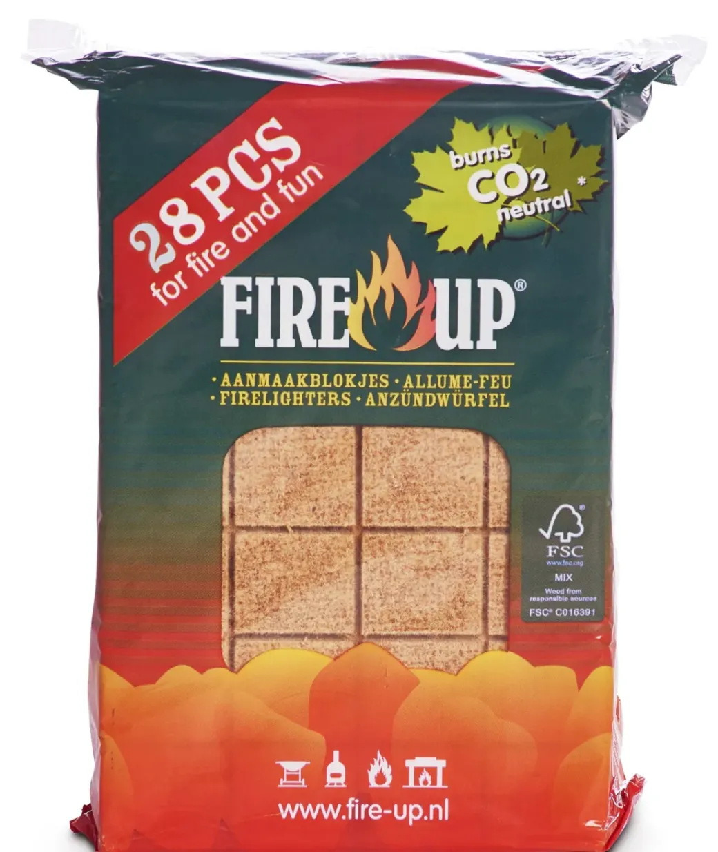 Brico Houtskool En Briketten-Fire-Up Aanmaakblokjes – 28 Stuks